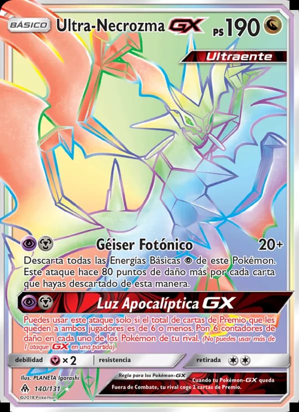 Ultra-Necrozma GX card in Spanish