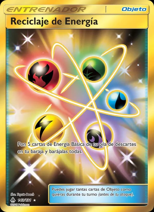 Reciclaje de Energía card in Spanish