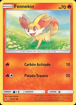 Fennekin card in Spanish