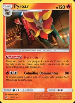 Pyroar card in Spanish