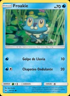 Froakie card in Spanish