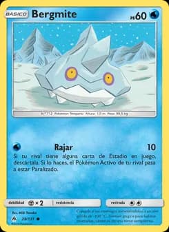 Bergmite card in Spanish