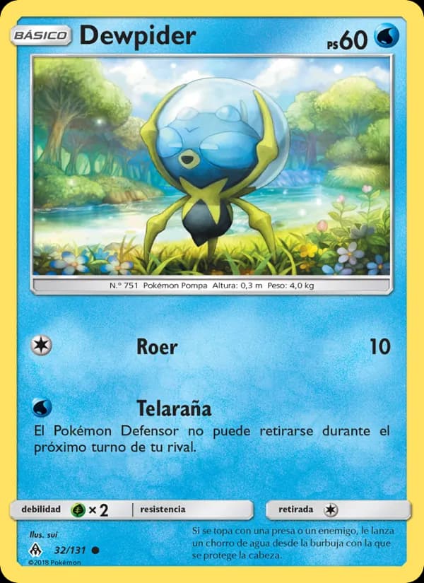 Dewpider card in Spanish