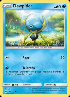 Dewpider card in Spanish
