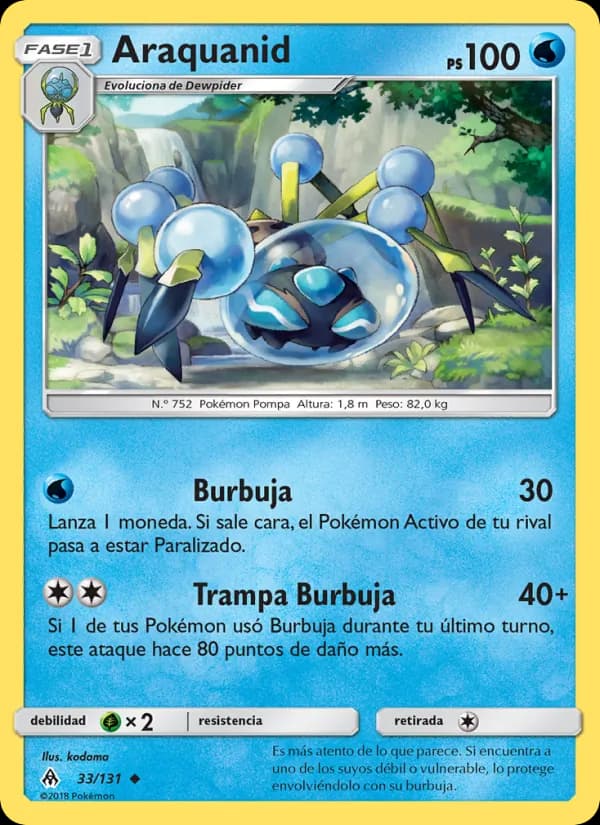 Araquanid card in Spanish