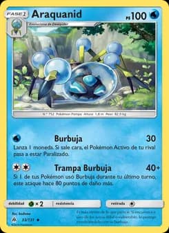 Araquanid card in Spanish