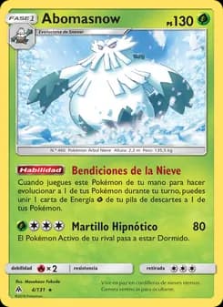 Abomasnow card in Spanish