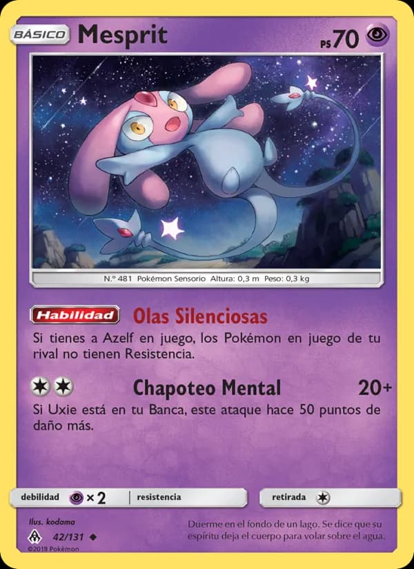 Mesprit card in Spanish