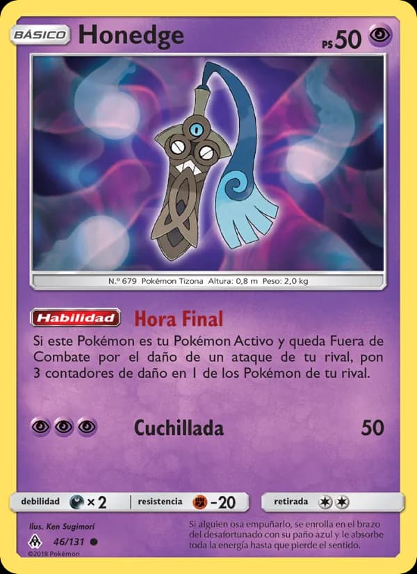Honedge card in Spanish