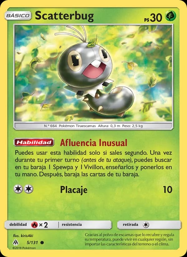 Scatterbug card in Spanish