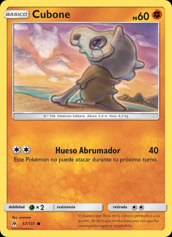 Cubone card in Spanish