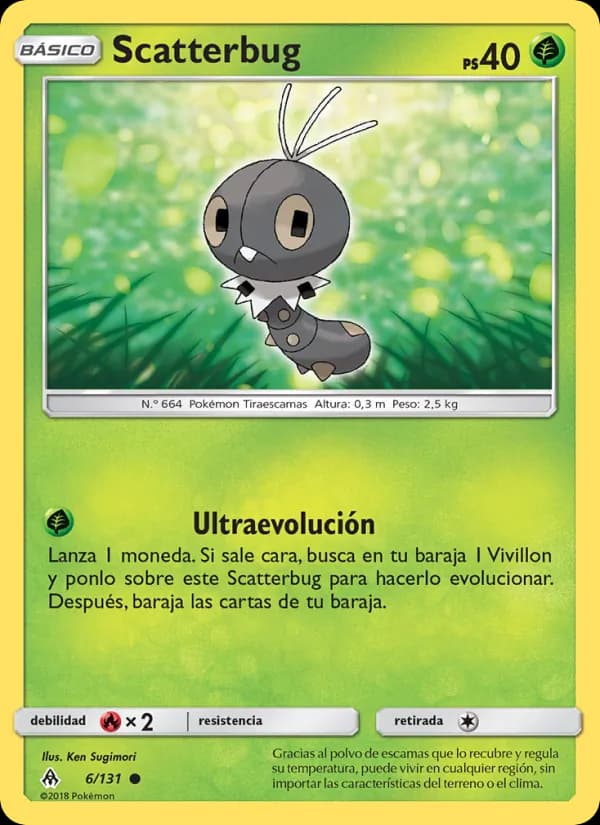 Scatterbug card in Spanish