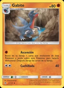 Gabite card in Spanish