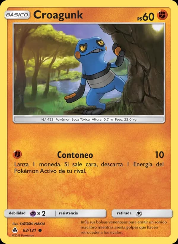 Croagunk card in Spanish