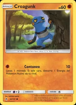 Croagunk card in Spanish