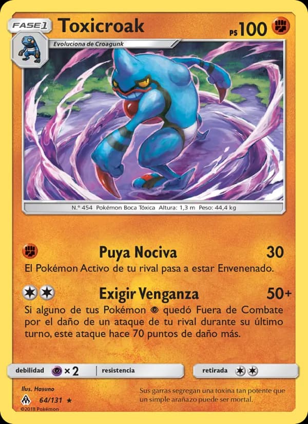 Toxicroak card in Spanish