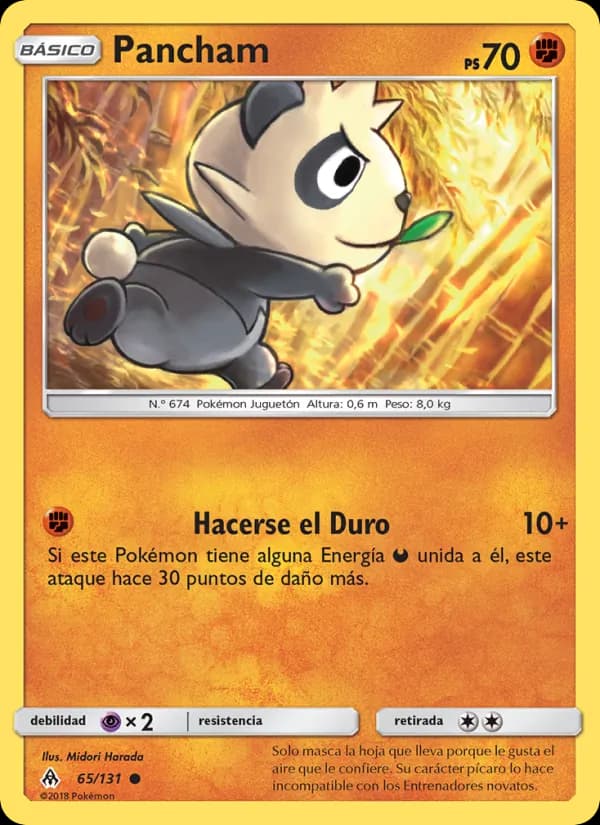 Pancham card in Spanish