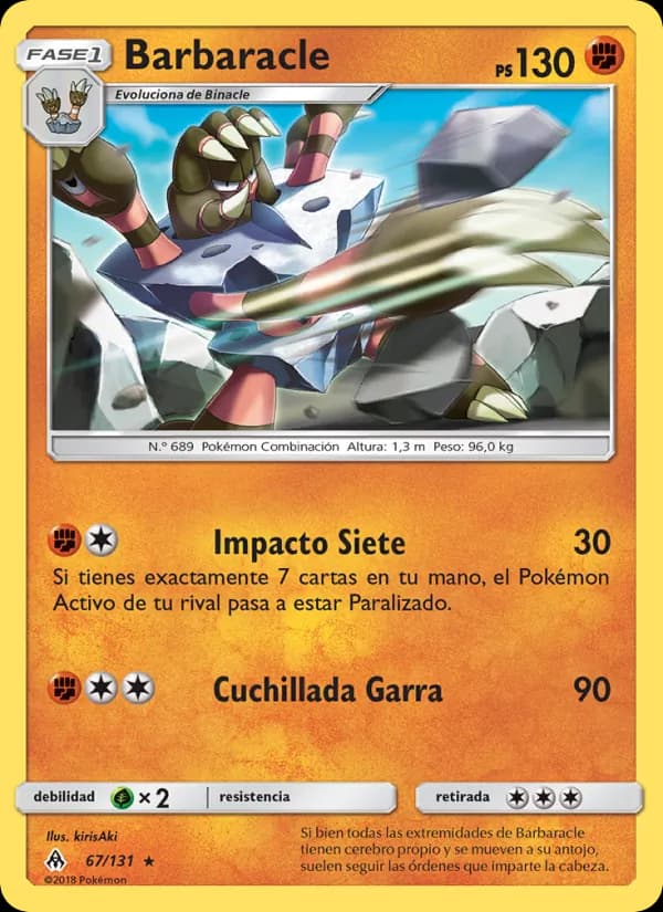 Barbaracle card in Spanish