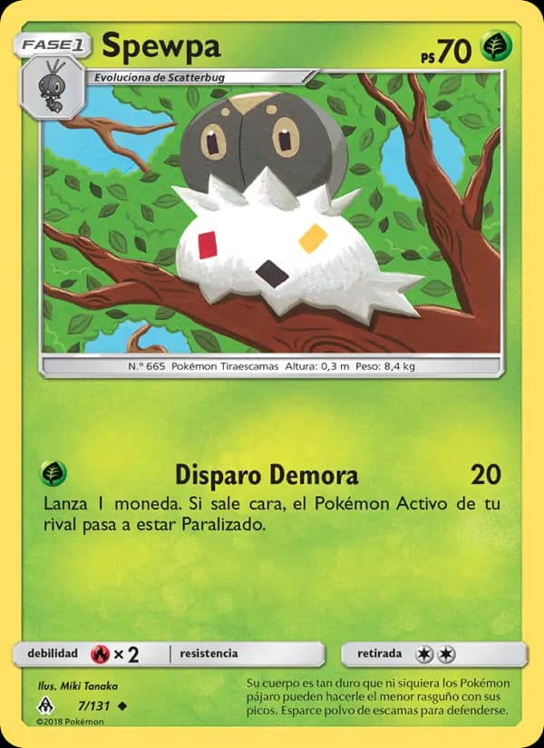 Spewpa card in Spanish