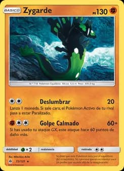 Zygarde card in Spanish