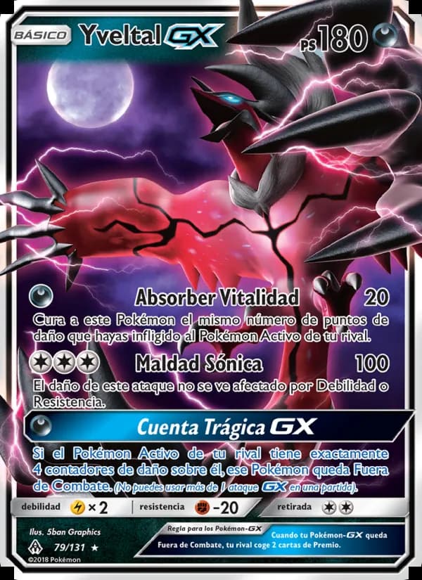 Yveltal GX card in Spanish