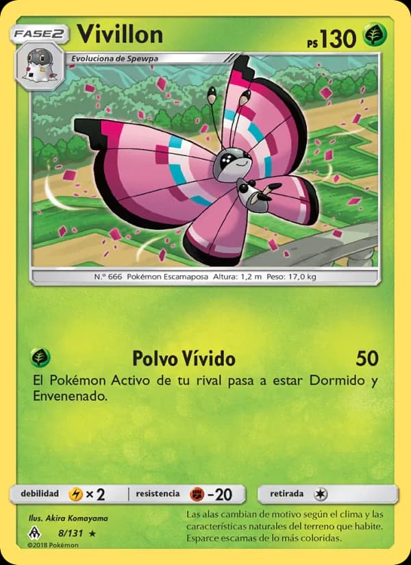 Vivillon card in Spanish
