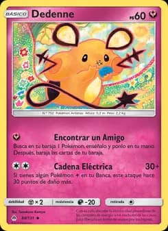 Dedenne card in Spanish