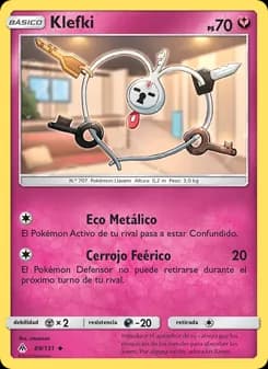 Klefki card in Spanish