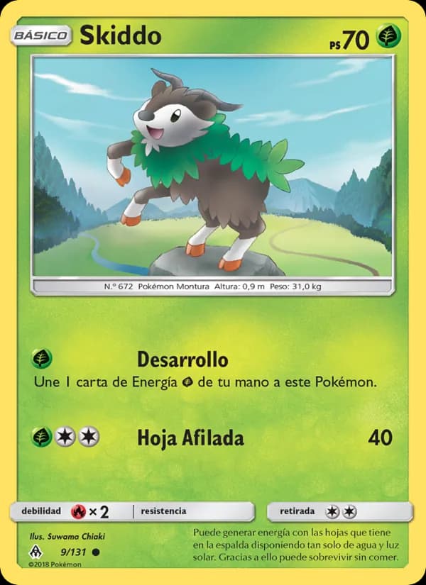 Skiddo card in Spanish