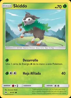 Skiddo card in Spanish