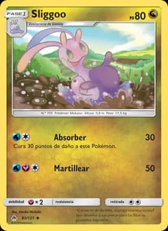 Sliggoo card in Spanish