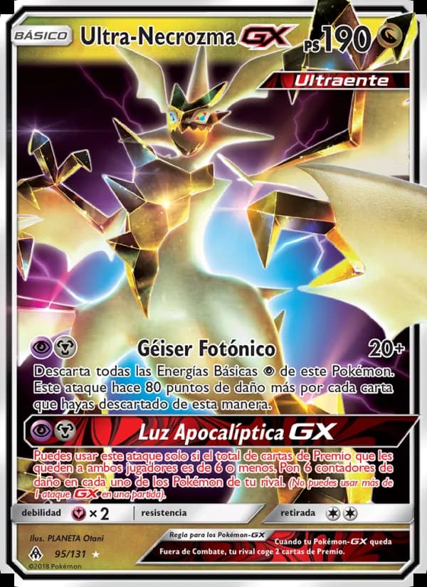 Ultra-Necrozma GX card in Spanish