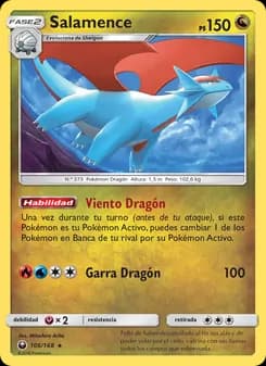Salamence card in Spanish