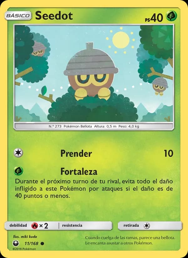 Seedot card in Spanish