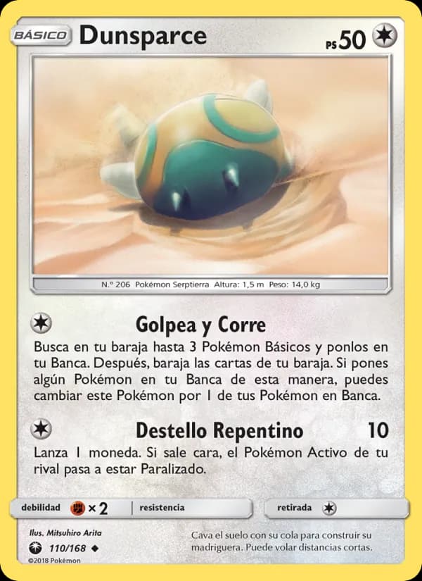 Dunsparce card in Spanish