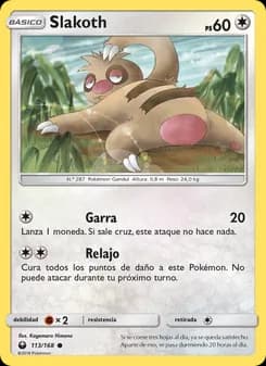 Slakoth card in Spanish