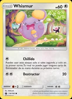 Whismur card in Spanish
