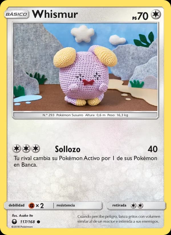 Whismur card in Spanish