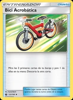Bici Acrobática card in Spanish