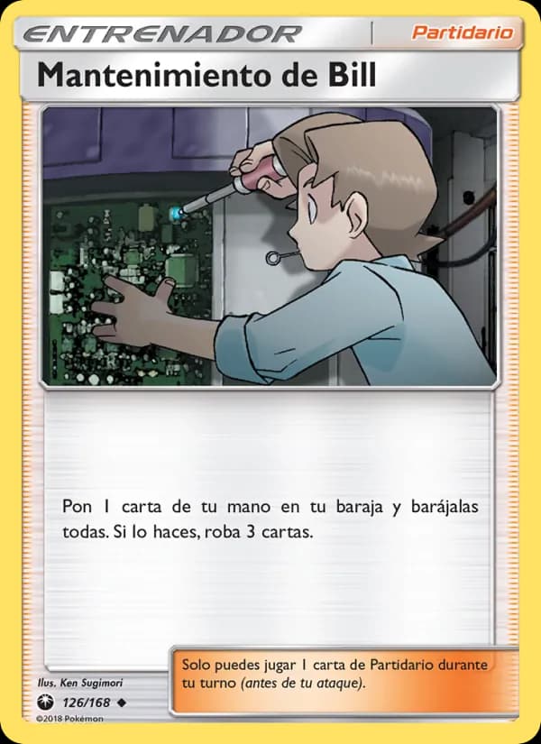 Mantenimiento de Bill card in Spanish