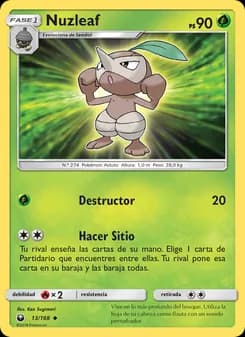 Nuzleaf card in Spanish