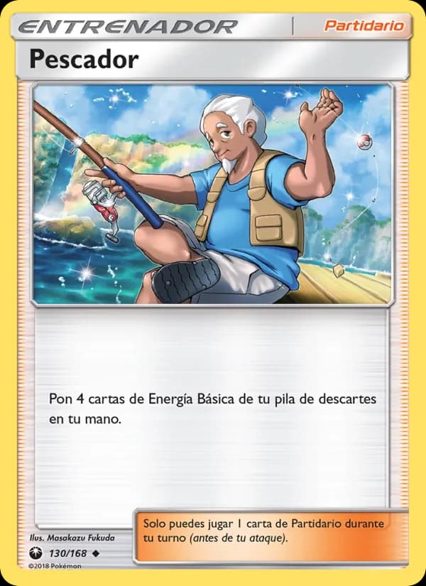 Pescador card in Spanish