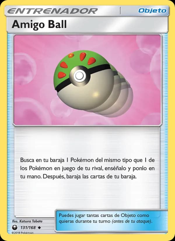Amigo Ball card in Spanish