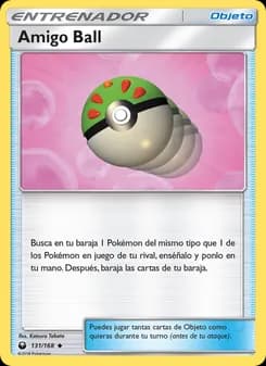 Amigo Ball card in Spanish