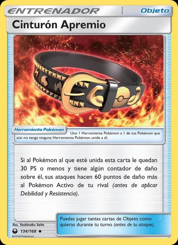 Cinturón Apremio card in Spanish