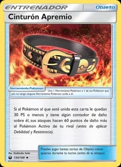 Cinturón Apremio card in Spanish