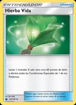 Hierba Vida card in Spanish