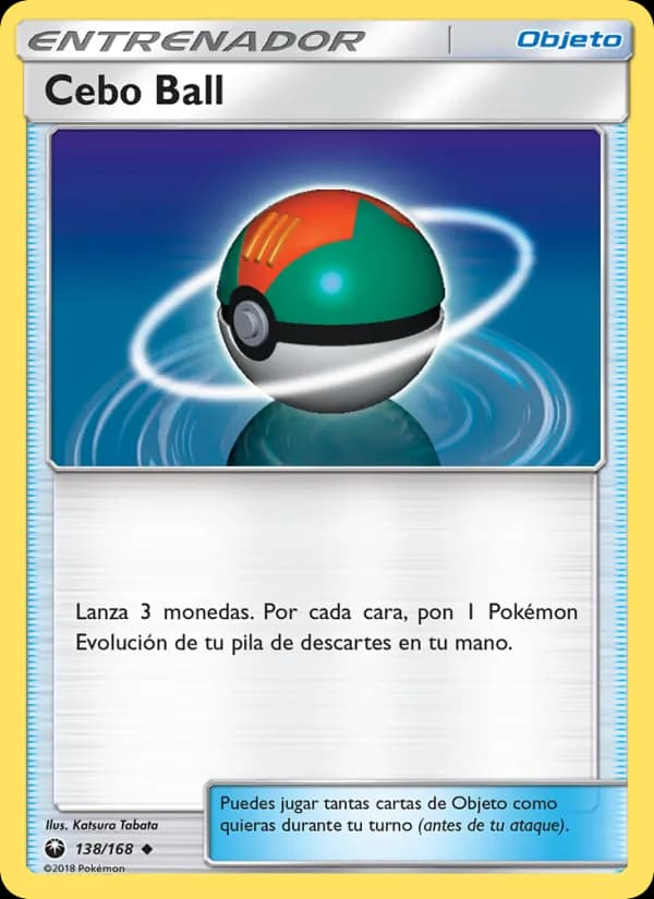 Cebo Ball card in Spanish