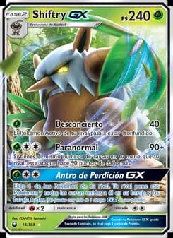 Shiftry GX card in Spanish