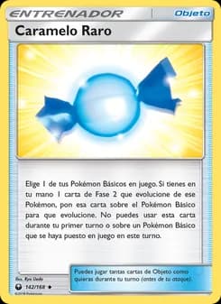 Caramelo Raro card in Spanish